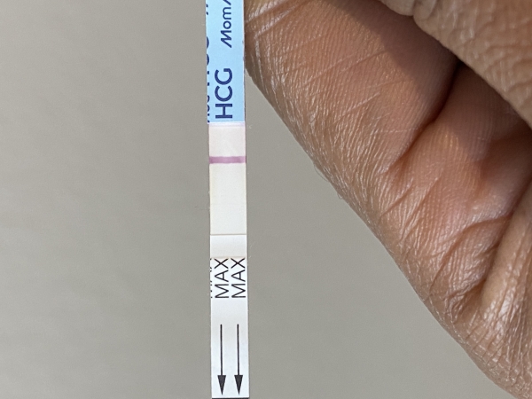MomMed Pregnancy Test, 9 Days Post Ovulation, FMU, Cycle Day 29