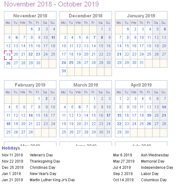 Calendar Generator Printable And Age Calendar