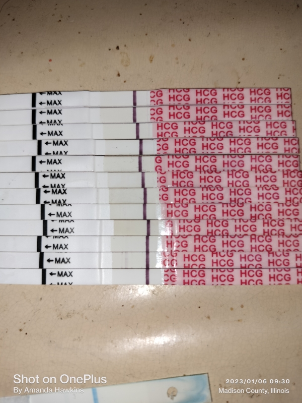 Wondfo Test Strips Pregnancy Test, 9 Days Post Ovulation, FMU