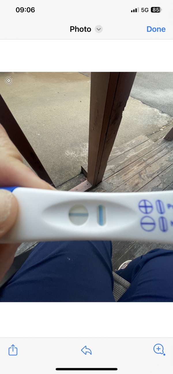 CVS One Step Pregnancy Test, 15 Days Post Ovulation, Cycle Day 22