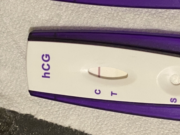 CVS One Step Pregnancy Test, 12 Days Post Ovulation, FMU, Cycle Day 25