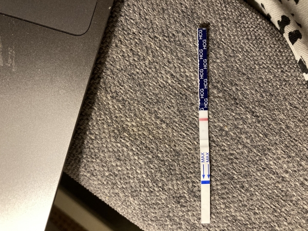 Wondfo Test Strips Pregnancy Test, 6 Days Post Ovulation, Cycle Day 18