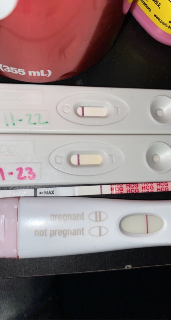 Walgreens One Step Pregnancy Test, 7 Days Post Ovulation, Cycle Day 18